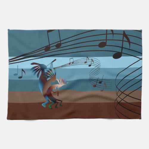 Southwest Kokopelli Music Kitchen Towel