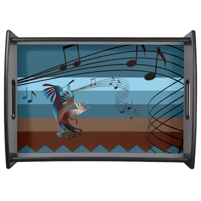 Southwest Kokopelli Music Serving Tray (Front)