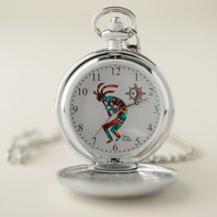 Southwest Kokopelli Pocket Watch