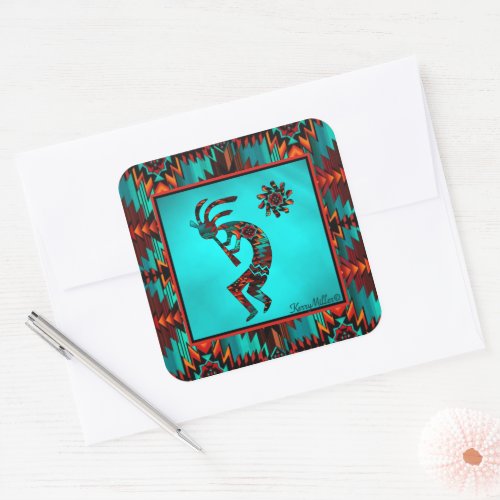 Southwest Kokopelli Square Sticker