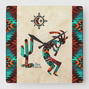 Southwest Kokopelli Square Wall Clock
