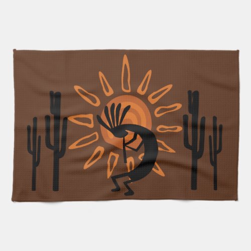 Southwest Kokopelli Sun Desert Rustic K Towel