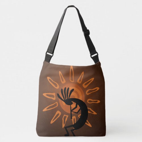 Southwest Kokopelli Sun Rustic A_O_P Cross Body Crossbody Bag