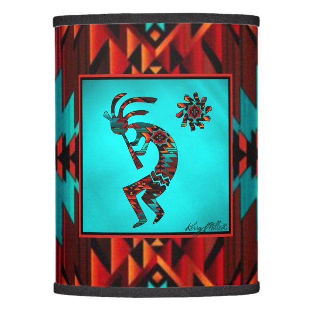 Southwest Kokopelli Table Lamp (Front)