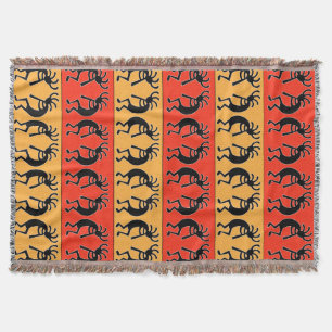 Southwest Kokopelli Throw Blanket
