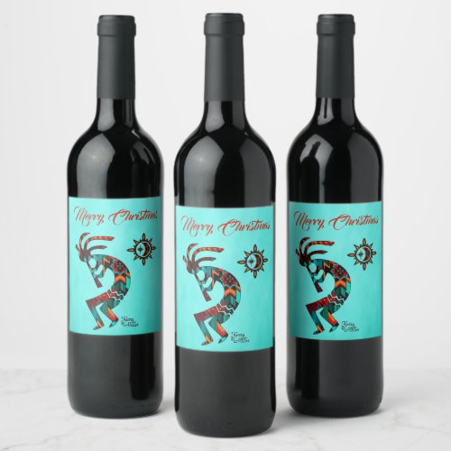 Southwest Kokopelli Wine Label