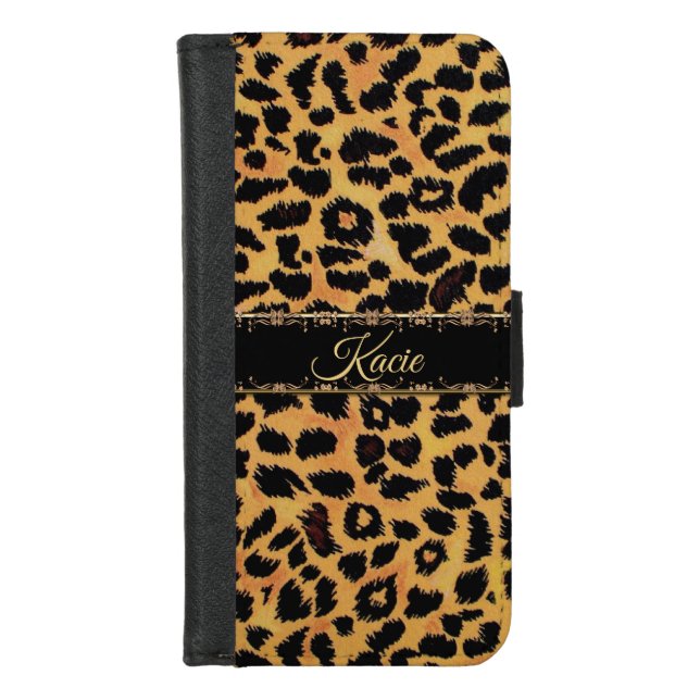 Southwest Leopard Print iPhone Wallet Case (Front)