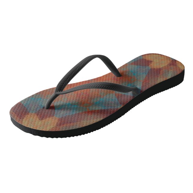 Southwest Mandala 3  Flip Flops (Angled)