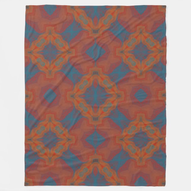 Southwest Mandala Fleece Blanket (Front)
