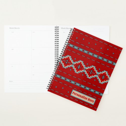 Southwest Mesas Red and Turquoise Personalized Planner