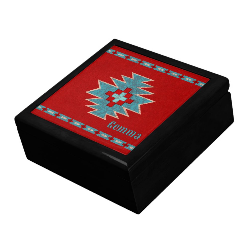 Southwest Mesas Red Personalized Keepsake Box