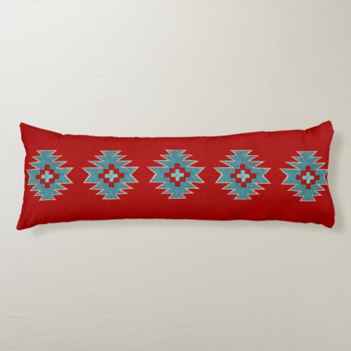 Southwest Mesas Red  Turquoise Body Pillow