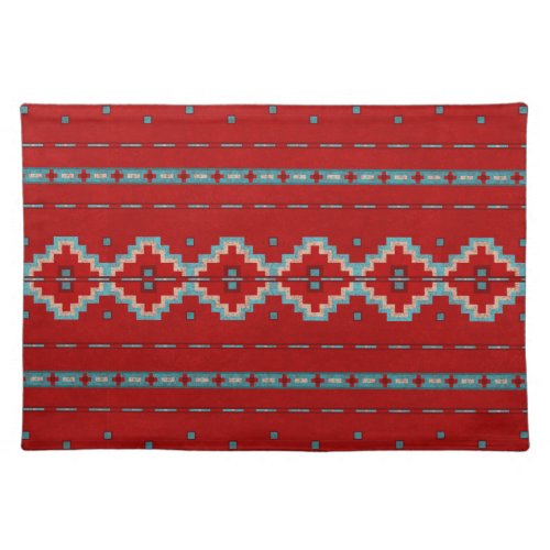 Southwest Mesas Red  Turquoise Cloth Placemat
