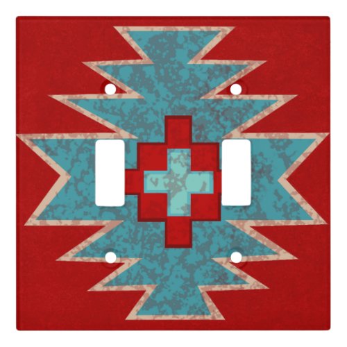 Southwest Mesas Red  Turquoise Light Switch Cover
