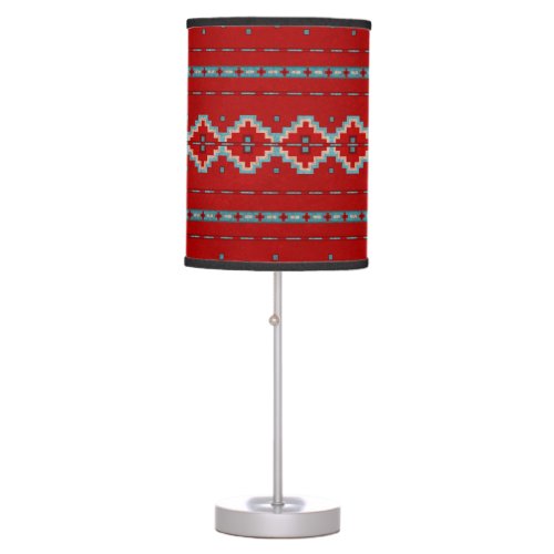 Southwest Mesas Red  Turquoise Table Lamp