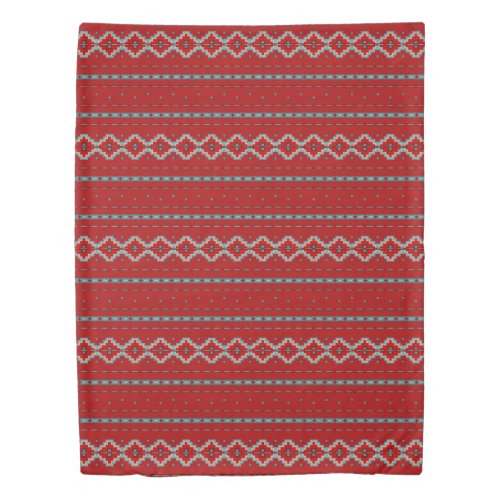 Southwest Mesas Red  Turquoise Twin Duvet Cover