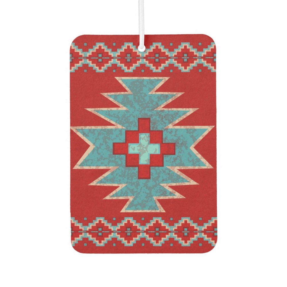 Southwest Mesas Turquoise and Red Design Air Freshener