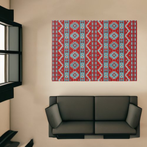 Southwest Mesas Turquoise  Red 7x5 Rug