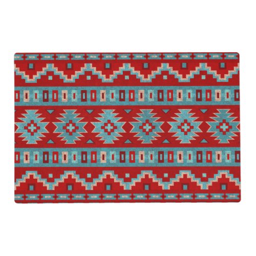 Southwest Mesas Turquoise  Red  Placemat