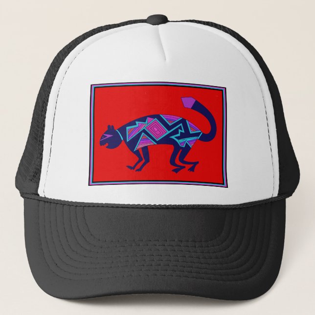 Southwest Mimbres Cat Trucker Hat (Front)