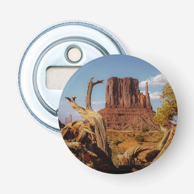 Southwest Monument Valley Mitten Desert Scene Bottle Opener (Front)