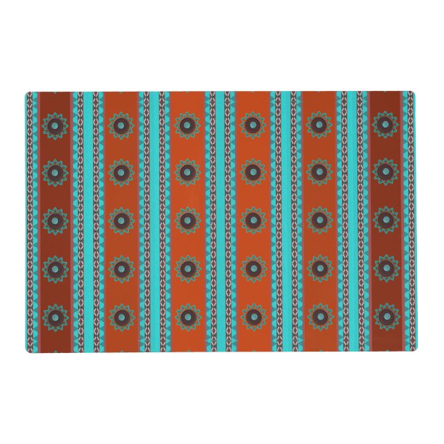 Southwest Motif Laminated Paper Placemat (Front)