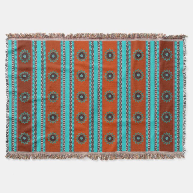 Southwest Motif Throw Blanket (Front)
