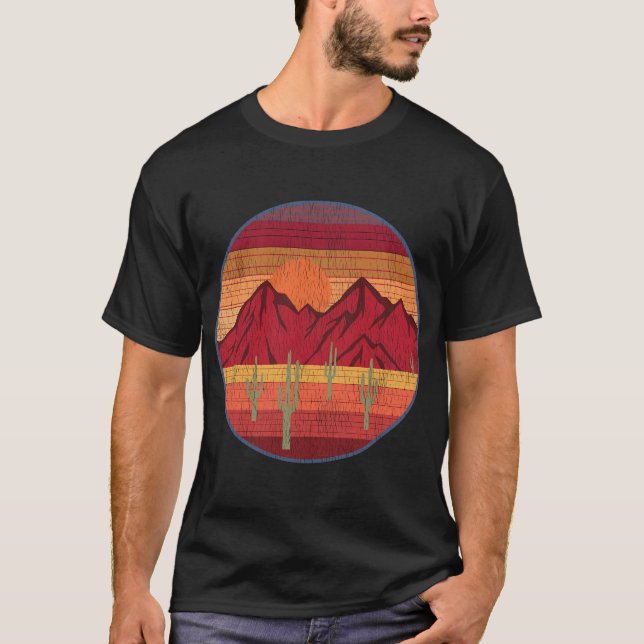 Southwest Mountain Desert Scene T-Shirt (Front)