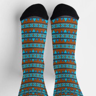 Southwest Mountain Geometric Striped Turquoise