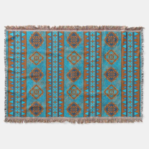 Southwest Mountain Peaks All Over Pattern Throw Blanket