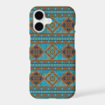 Southwest Mountain Peaks Blue Geometric Pattern iPhone 17 Case