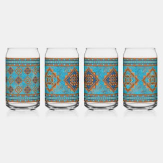 Southwest Mountain Peaks Turquoise Assorted Set