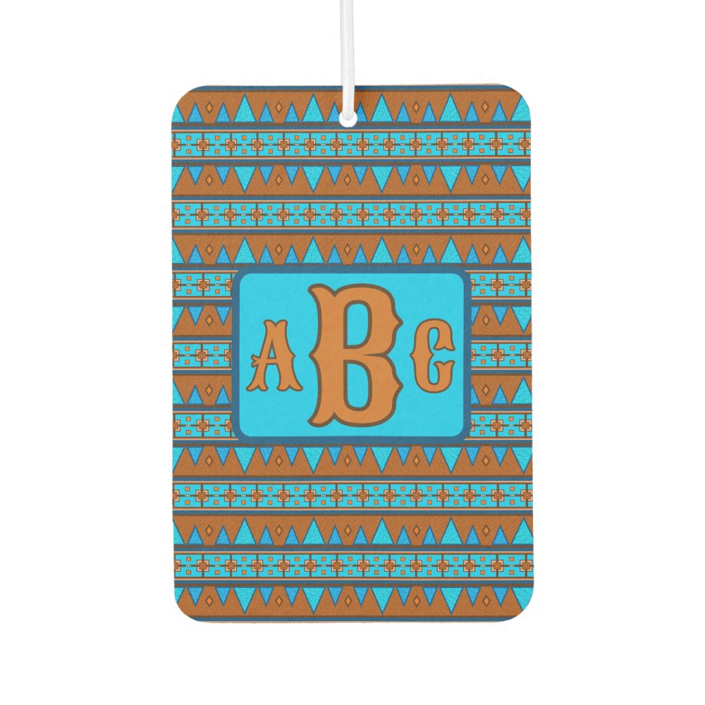 Southwest Mountain Peaks Turquoise Personalized Air Freshener