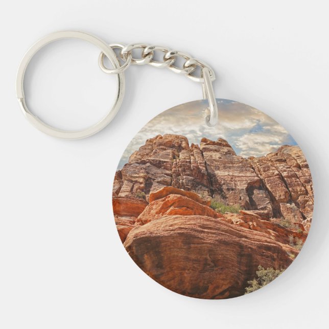 Southwest Mountain Scene Acrylic Keychain (Front)