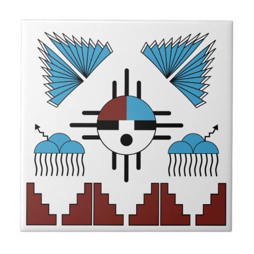 Southwest Native American Art Ceramic Tile