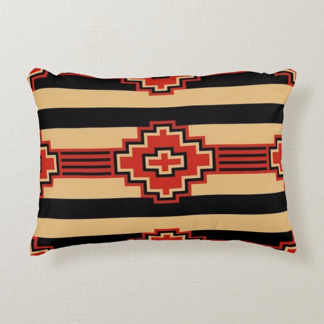 Southwest Native American Cross Decorative Pillow (Front)