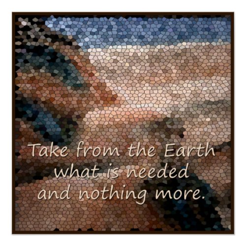 Southwest Native American Earth Quote Poster