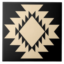 Southwest Native American Geometric Black and Tan