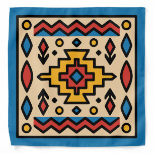 Southwest Native American Geometric Design Bandana