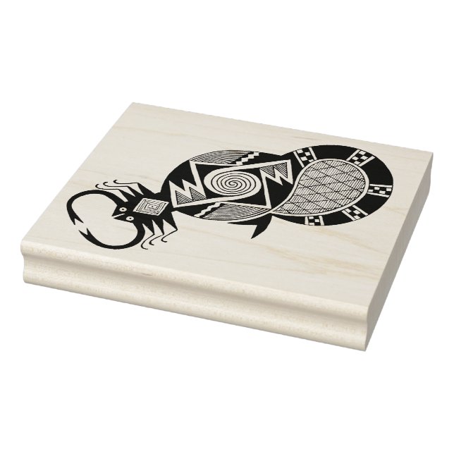 Southwest Native American Mimbres Tribal Scorpion Rubber Stamp (Stamp)