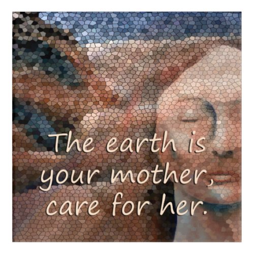 Southwest Native American Mother Earth Acrylic Sq Acrylic Print