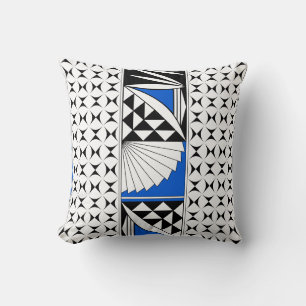 Southwest Native Sunrise in Blue Throw Pillow