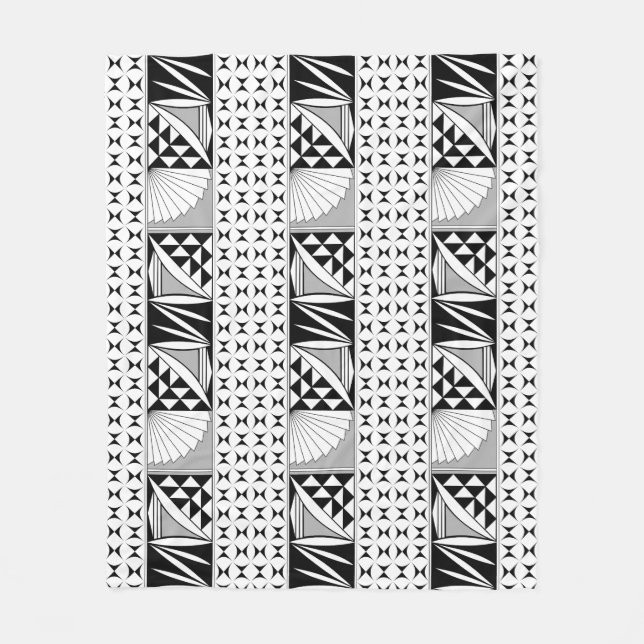 Southwest Native Sunrise in Gray Fleece Blanket (Front)