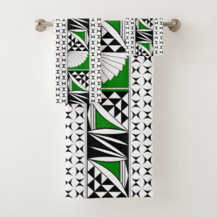 Southwest Native Sunrise in Green Bath Towel Set