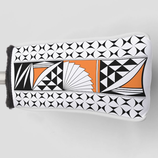 Southwest Native Sunrise in Orange Golf Head Cover (Front)