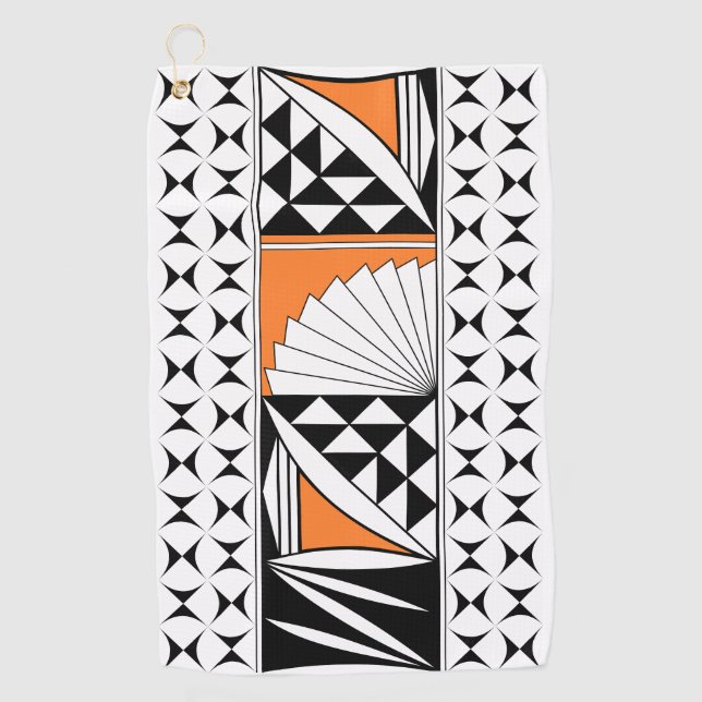 Southwest Native Sunrise in Orange Golf Towel (Front)