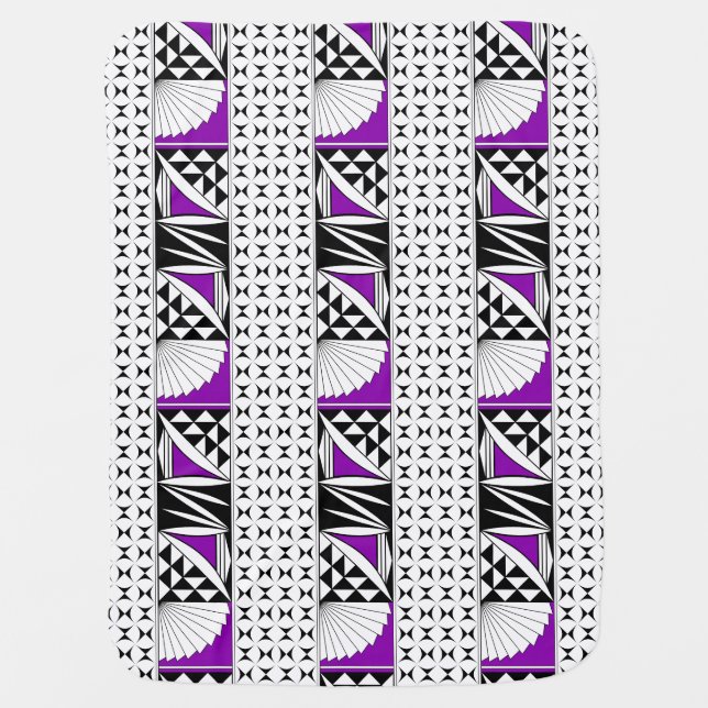 Southwest Native Sunrise in Purple Baby Blanket (Front)