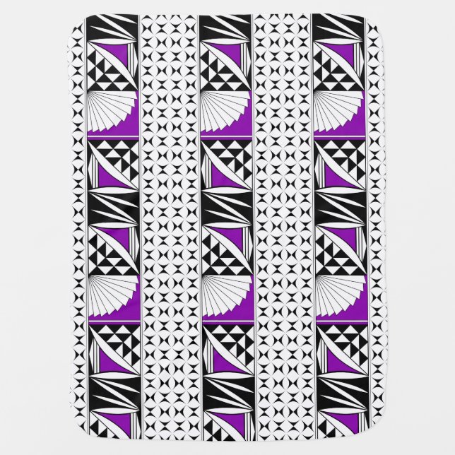 Southwest Native Sunrise in Purple Baby Blanket (Front)