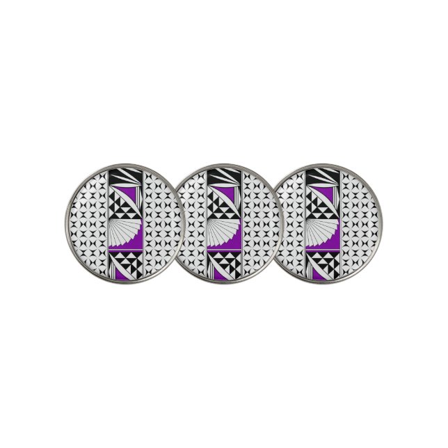 Southwest Native Sunrise in Purple Golf Ball Marker (3 Up)