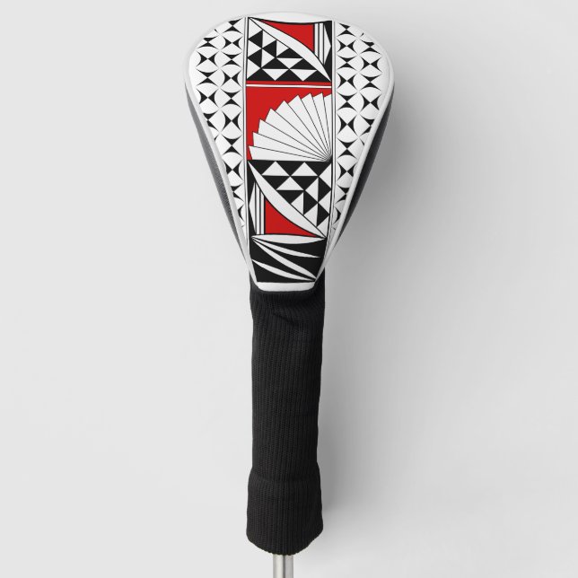 Southwest Native Sunrise in Red Golf Head Cover (Front)